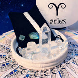 ♈ Vædderen - 21. marts - 19. april - Zodiac Crystal Fusion-sæt med etui