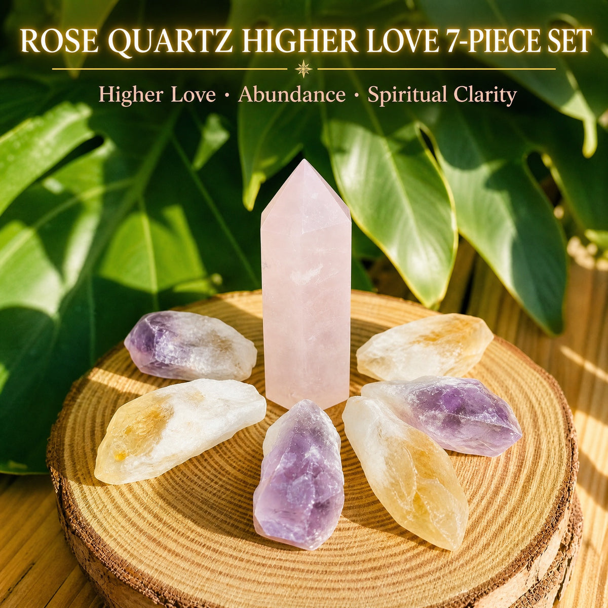 Ensemble 7 pièces Quartz Rose Higher Love