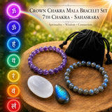 Σετ βραχιολιών Crown Chakra Mala🌈