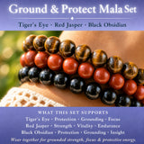 Ground & Protect 3-PC Crystal Mala Bracelet Set