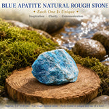 Blauer Apatit natürlicher Rohstein
