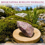Rauer natürlicher Rubellit-Turmalin
