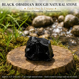 Roher Naturstein aus schwarzem Obsidian