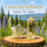 Citrine Star + Point Abundance Set