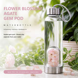 Blumenblüten-Achat-Edelsteinkapsel-Wasserflasche 💧