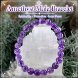 Bracciale Mala con ametista e custodia in velluto