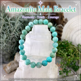 Βραχιόλι Mala Amazonite με βελούδινο πουγκί