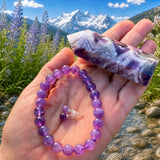 Mala Labradorite armband með flauelspoka