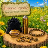 Tiger's Eye Point & Mala Bracelet Inspiration Crystal Set 🙏