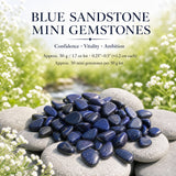 Mini-Edelsteine aus blauem Sandstein (50 Gramm / 1,7 Unzen Menge)