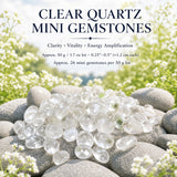 Klare Quarz-Mini-Edelsteine (50 Gramm / 1,7 Unzen Menge)