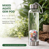 Gemischte Achat-Edelsteinkapsel-Wasserflasche 💧