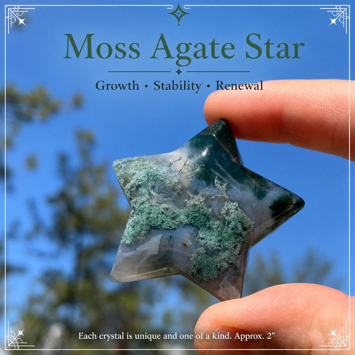 Moss Agate Star