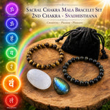 Σετ βραχιολιών Sacral Chakra Mala🌈