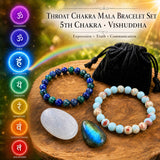 Σετ βραχιολιών Throat Chakra Mala🌈