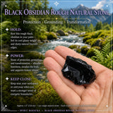 Roher Naturstein aus schwarzem Obsidian