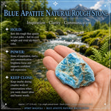 Blauer Apatit natürlicher Rohstein
