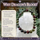 Βραχιόλι Mala Dragon's Blood με βελούδινο πουγκί