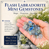 Flash-Labradorit-Mini-Edelsteine (50 Gramm / 1,7 Unzen)
