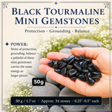 Schwarze Turmalin-Mini-Edelsteine (50 Gramm / 1,7 Unzen Lot)