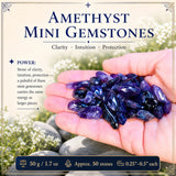 Amethyst Mini-Edelsteine (50 Gramm / 1,7 Unzen Menge)