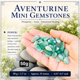 Aventurin Mini-Edelsteine (50 Gramm / 1,7 Unzen Menge)