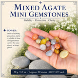 Gemischte Achat-Mini-Edelsteine (50 Gramm / 1,7 Unzen Menge)