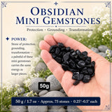 Obsidian Mini-Edelsteine ​​(50 Gramm / 1,7 Unzen Lot)