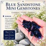 Mini-Edelsteine aus blauem Sandstein (50 Gramm / 1,7 Unzen Menge)