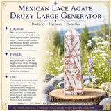 Mexikansk spetsagat Druzy stor generator