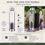 Amethyst Gem Pod Wasserflasche 💧