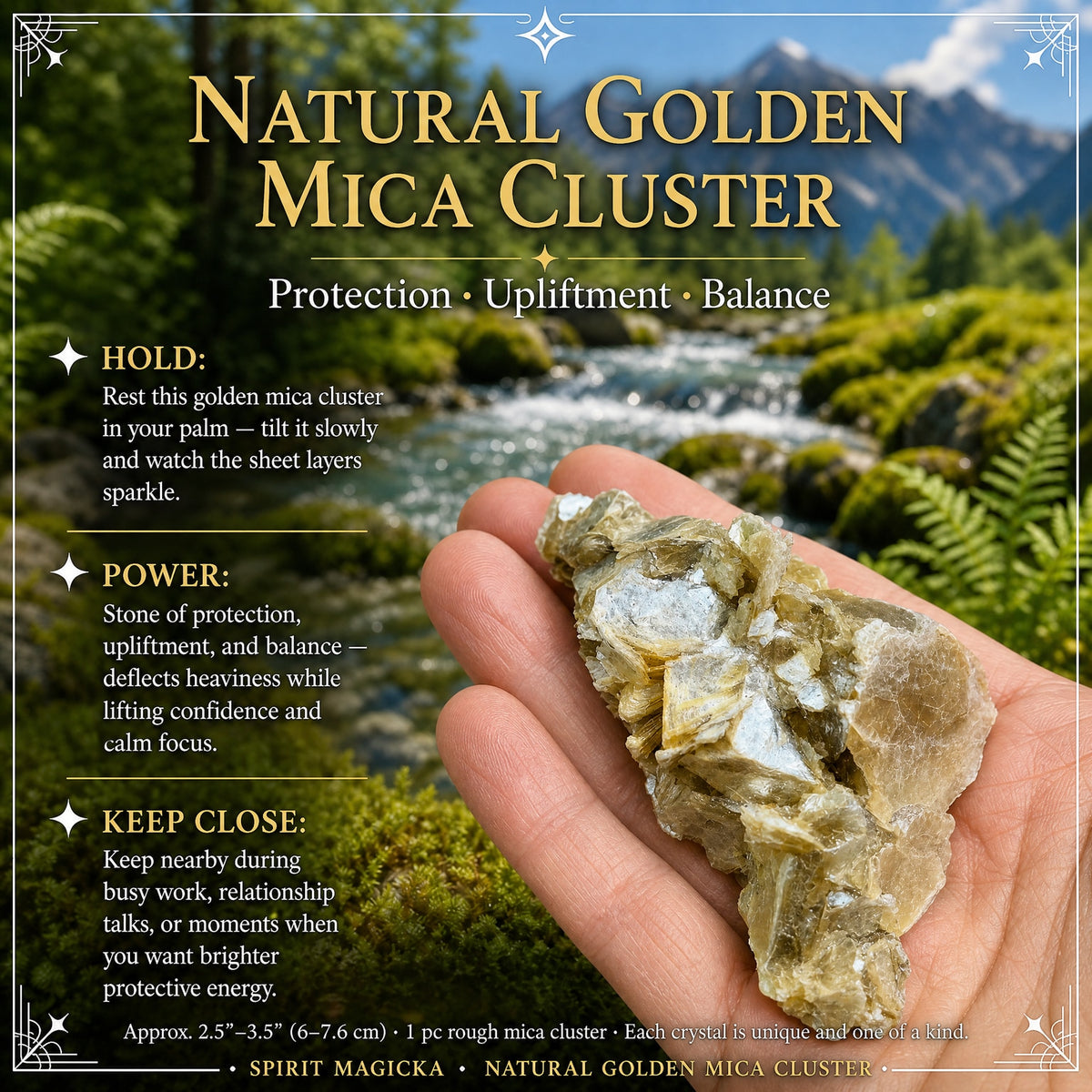 Grappe de mica doré naturel