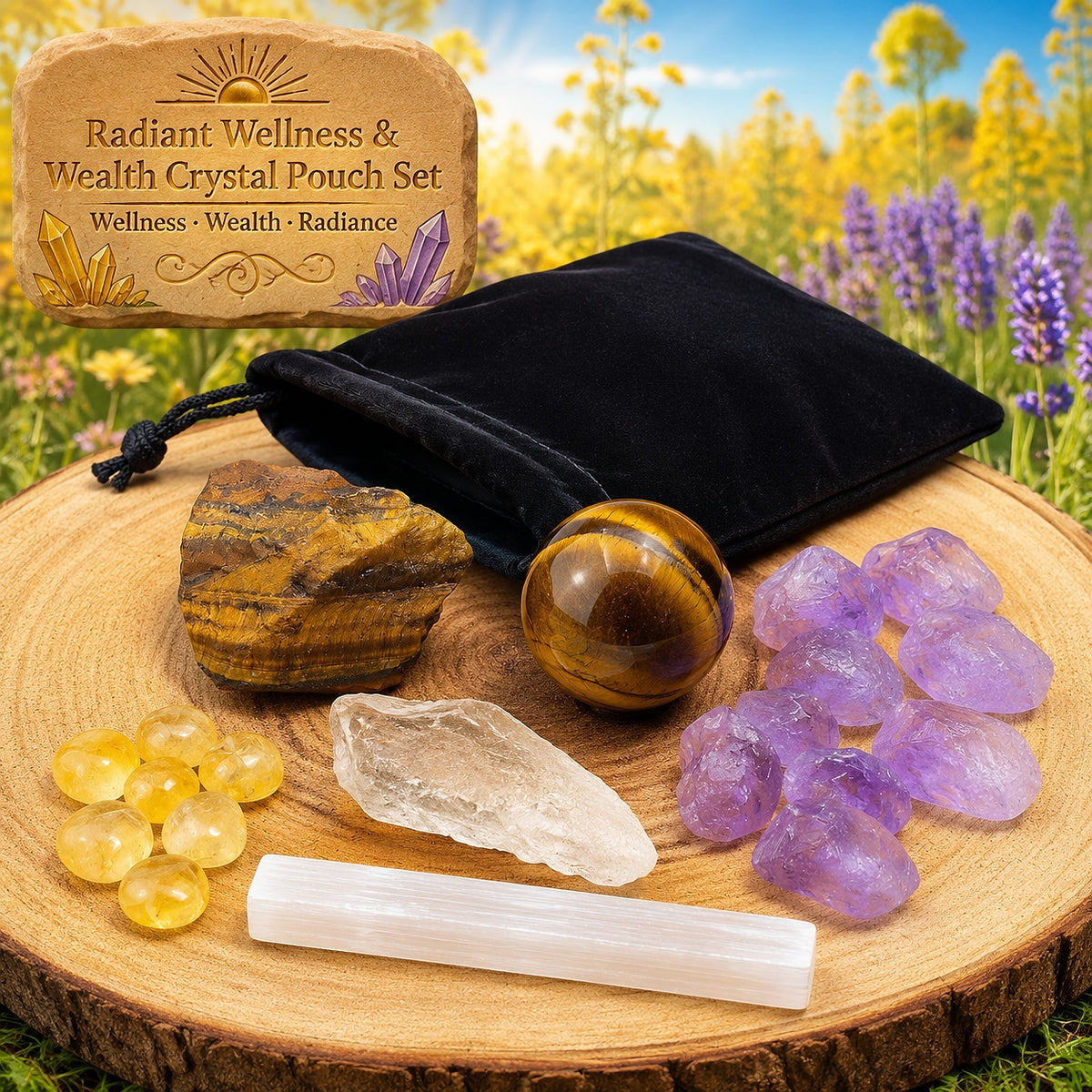 Ensemble de pochettes en cristal Harmony & Abundance