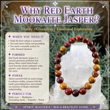 Bracciale Mala in diaspro mookaite terra rossa con custodia in velluto
