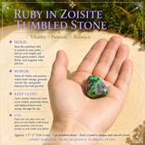 Ruby σε Zoisite Tumbled Stone