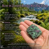 Rubin im rauen Naturstein Zoisit