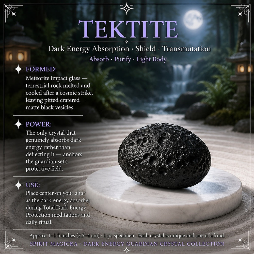 Tektite specimen at the heart of the Dark Energy Protection collection