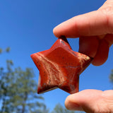 Red Jasper Star + Crescent Moon Set
