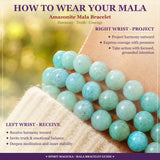 Βραχιόλι Mala Amazonite με βελούδινο πουγκί