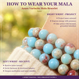 Mala Azure Variscite Bracelet With Velvet Pouch