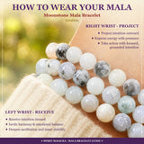Mala Moonstone Bracelet With Velvet Pouch