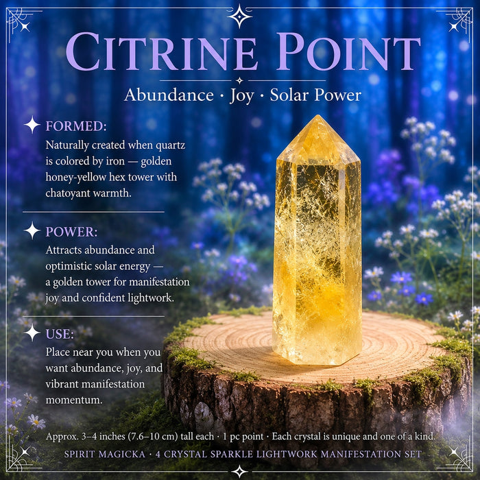 Golden citrine point