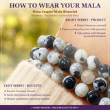 Bracciale Mala Orca Jasper con custodia in velluto