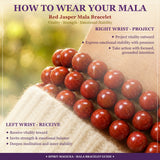 Βραχιόλι Mala Red Jasper με βελούδινο πουγκί