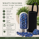 Lapis-Lazuli-Edelstein-Kapsel-Wasserflasche