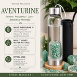 Aventurine Gem Pod Wasserflasche 💧