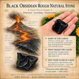 Roher Naturstein aus schwarzem Obsidian