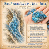 Blauer Apatit natürlicher Rohstein