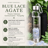 Blaue Spitzenachat-Edelsteinkapsel-Wasserflasche 💧