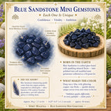 Mini-Edelsteine aus blauem Sandstein (50 Gramm / 1,7 Unzen Menge)